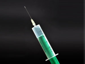 A syringe.